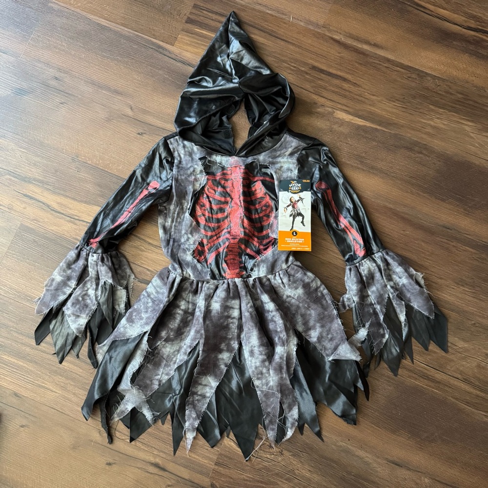 Girls Skeleton Costume with Hood